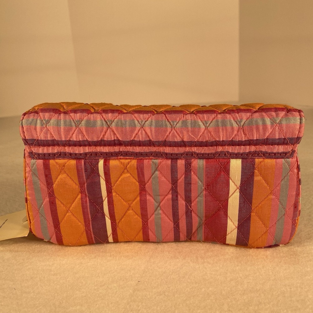 Vera Bradley Silk Collection Shoulder Bag NWT Quilted Stripe Multi Clutch Purse - Picture 3 of 9